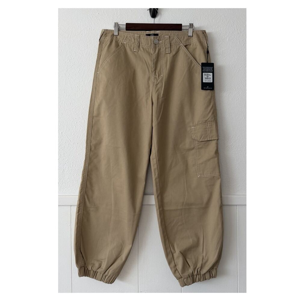 True Religion Bobbi Baggy Cargo Jogger Pants Women’s 30 Khaki Tan NWT - Picture 2 of 9